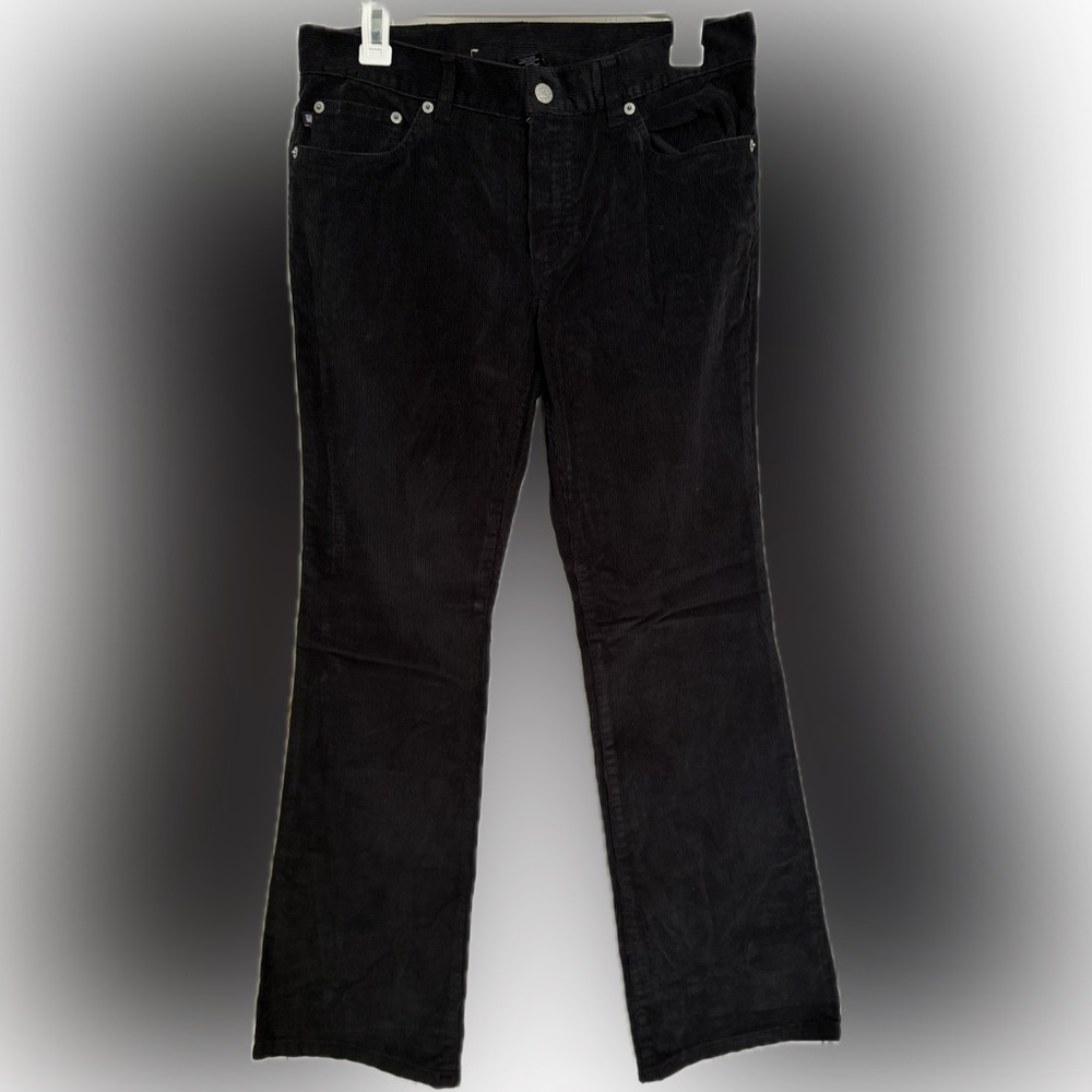 Vintage Polo Jeans Company Black Corduroy Pants Women's Size 6